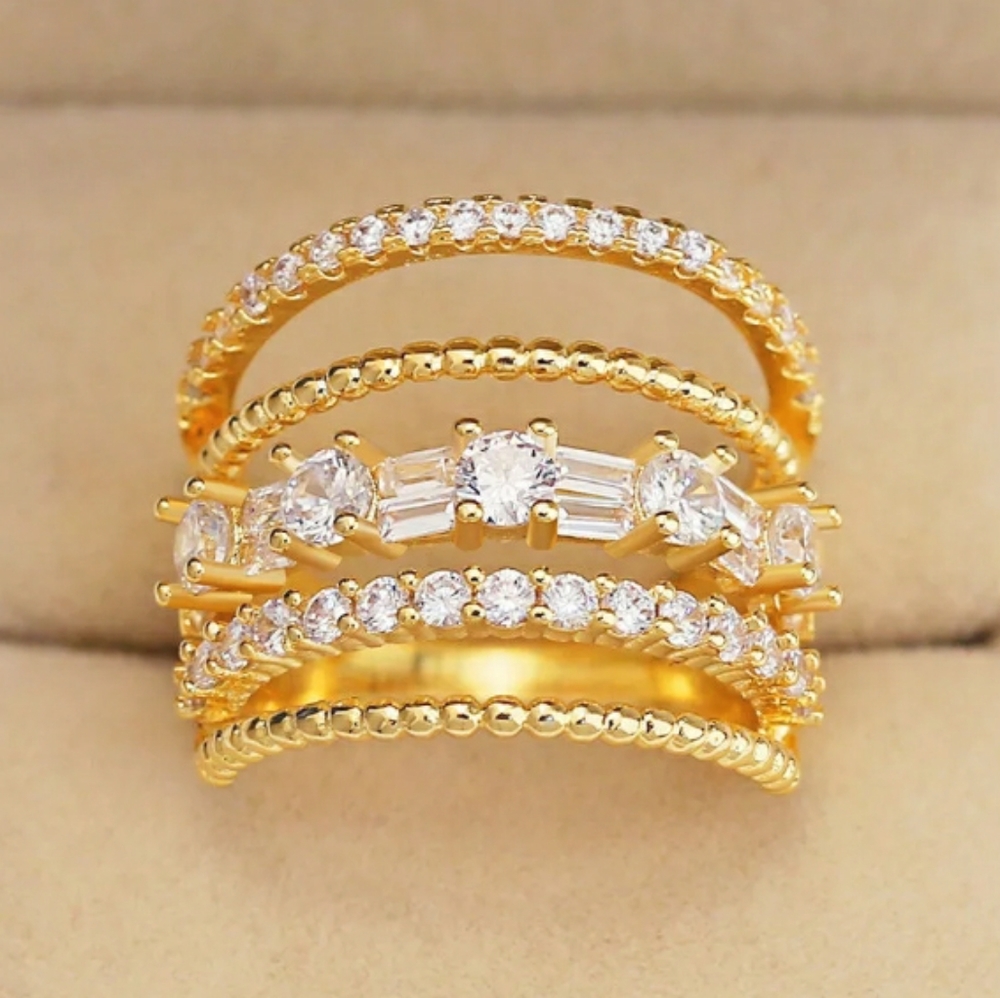 Yellow Gold Plated Ring - Picture 2 of 4
